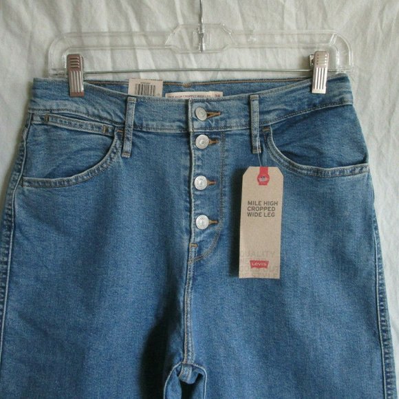 LEVI'S Mile High High Rise Cropped Wide Leg Jeans - Picture 7 of 8